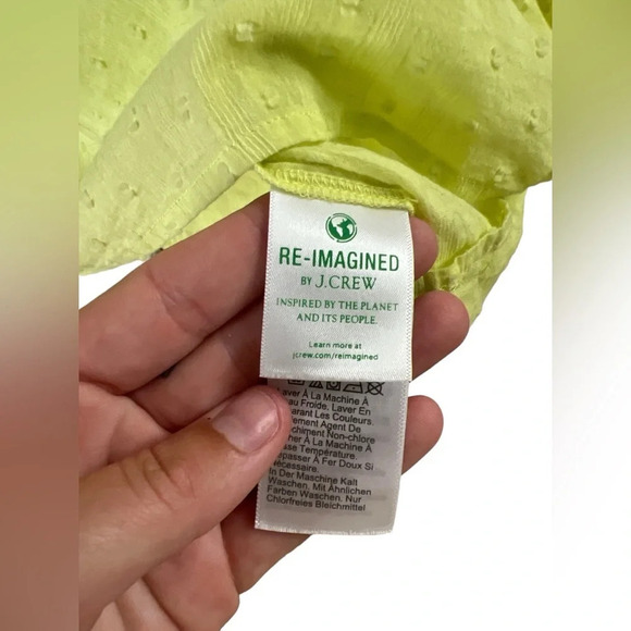 J crew green long sleeve blouse - Picture 3 of 5